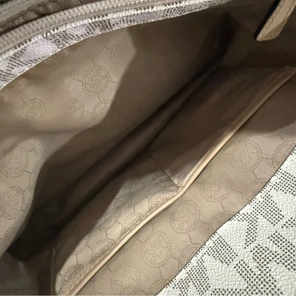 Michael Kors Beige and Tan Shoulder Bag